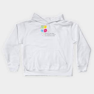 Balloon Up Your Dreams | Pink Yellow Blue Orange Green | White Kids Hoodie